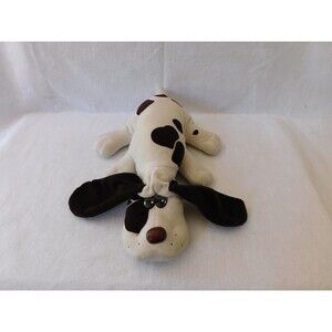 Vintage 1985 Tonka Pound Puppies White Plush With Brown Spots